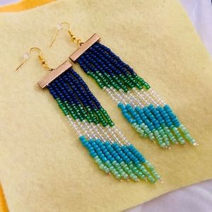 Handmade Fringe Beaded Earrings